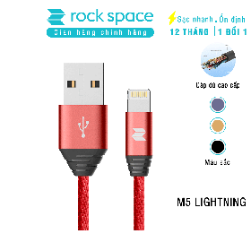 Cáp sạc Rockspace M5 lighning dây dù cho iPhone