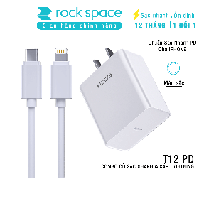 Bộ củ cáp Rockspace T12 pro sạc nhanh chuẩn PD cho iphone
